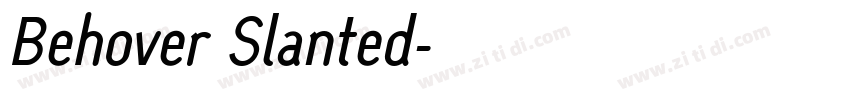 Behover Slanted字体转换